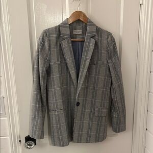 Gray Plaid Blazer